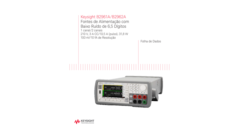 B2961/62A 6.5 Digit Low Noise Power Source